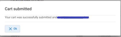 Cart submitted
