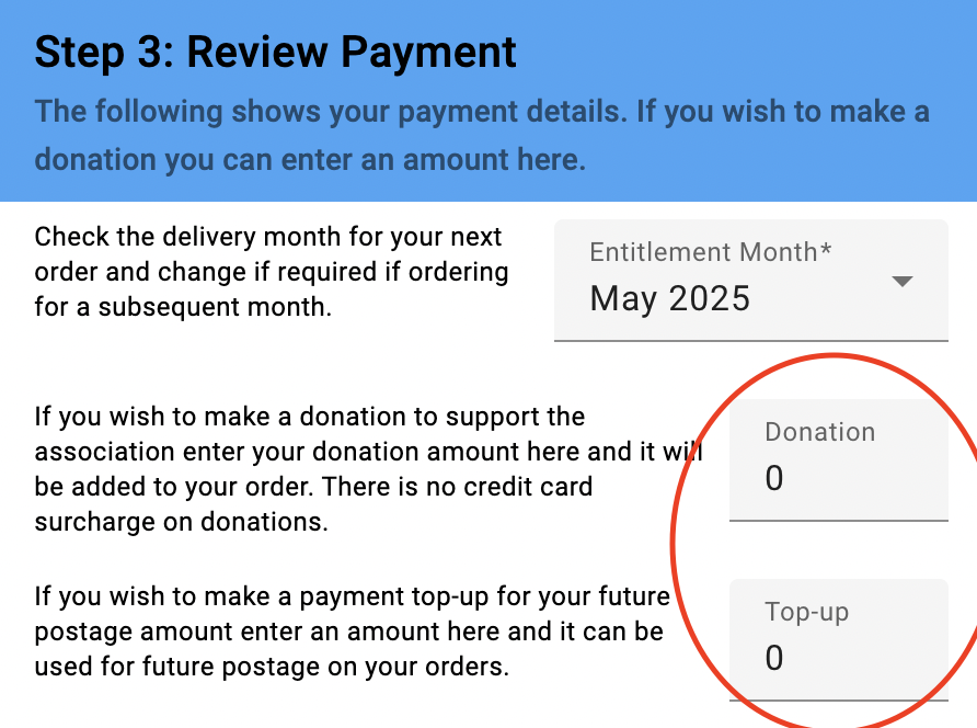 Review payment screen