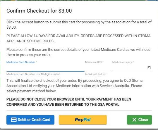 Medicare verification dialog